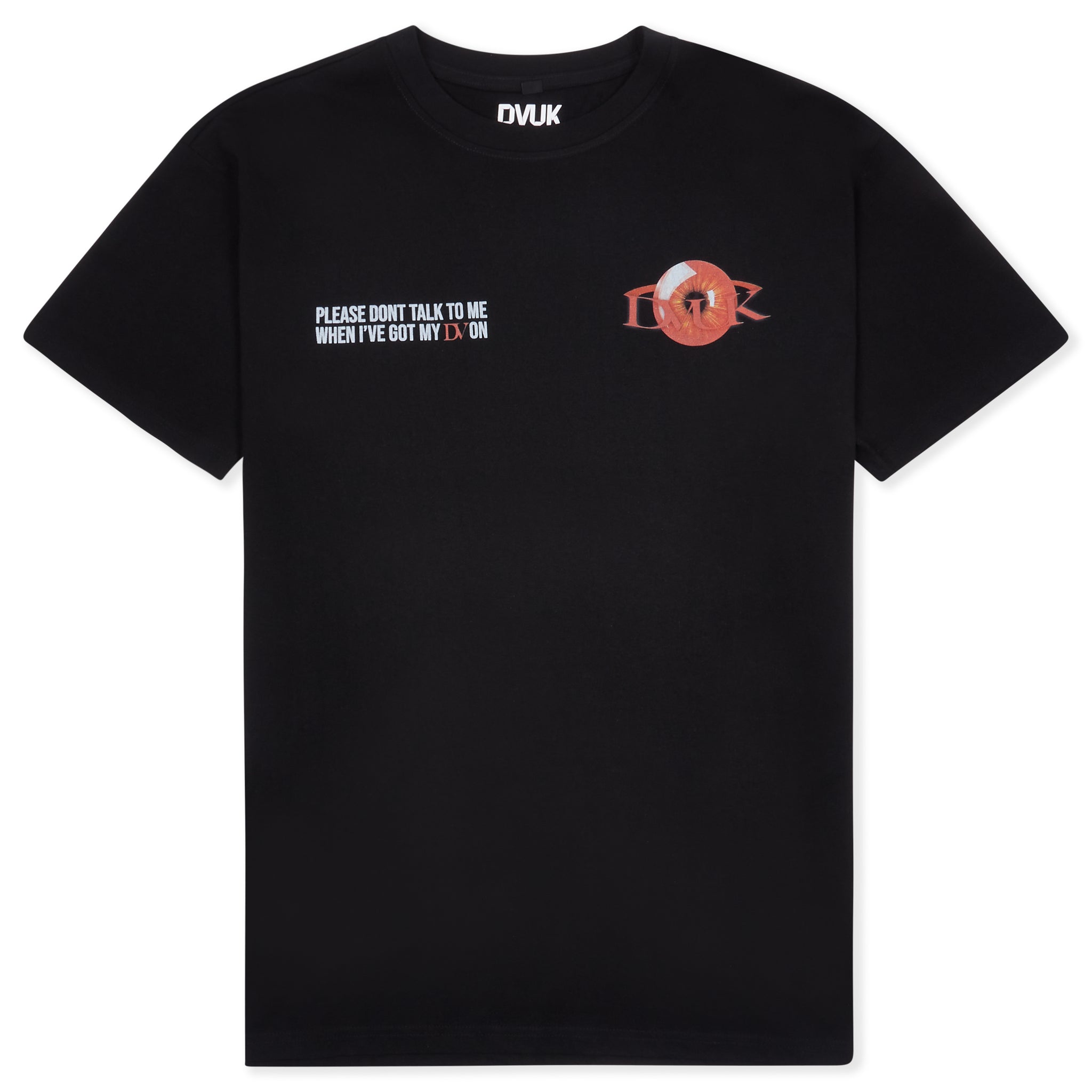 Oversized 'Please Don't' Black Saturn Tee